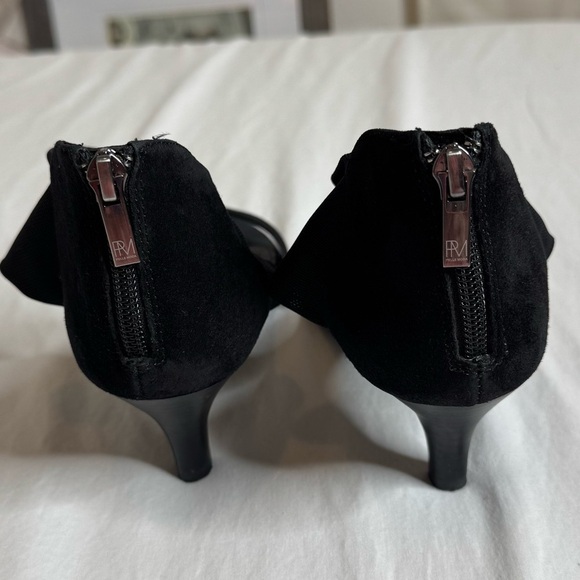 Pelle Moda Elvi Suede Mesh Kitten Heel Sandals. - Picture 8 of 16